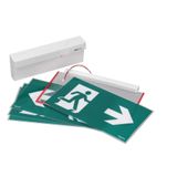 Emergency exit sign, Exiway Smartexit Dicube, addressable, maintained, 26 m, 1 h 30 m