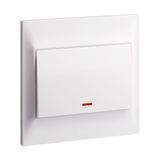 Switch DP 20A With LED Neon 7X7 White, Legrand-Belanko S