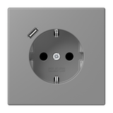 SCHUKO socket with USB type C LC32011 LC1520-18C203