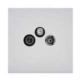 Art d'Arnould Epure universe TV-FM-SAT socket - satin steel