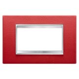 LUX PLATE 4-GANG RUBY LEATHER GW16204PR
