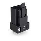 Plug for PCBs straight 3-pole black