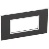 Arteor™ - Plate - Italian/French/German std - square - 4 modules - Mirror Black