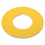 Legend Plate, Yellow, IEC Ring, Blank