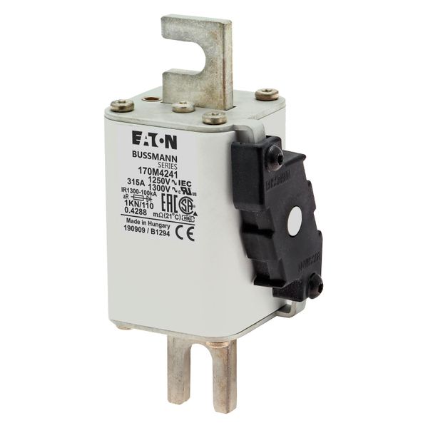 Fuse-link, high speed, 315 A, AC 1250 V, size 1, 53 x 69 x 138 mm, aR, DIN, IEC, single indicator image 7