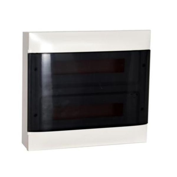 2X18 module surface-mounted box - Smoked door - Without terminal block image 1