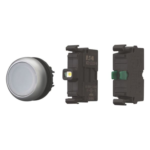 Illuminated pushbutton actuator, RMQ-Titan, flush, momentary, white, Blister pack for hanging image 5