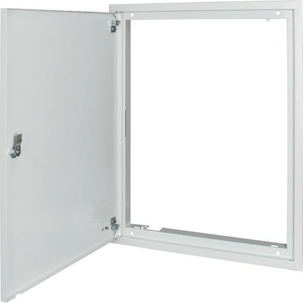 3-component flush-mounted door frame with door, rotary lever, IP54, HxW=760x800mm image 2