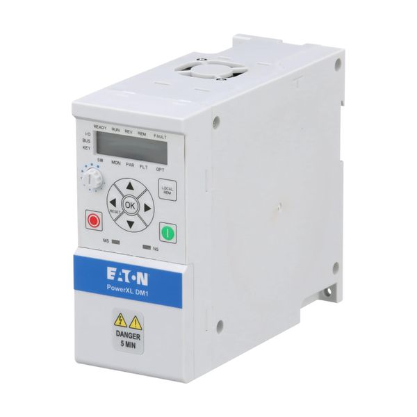 Variable frequency drive, 230 V AC, 3-phase, 3 A, 0.55 kW, IP20/NEMA0, 7-digital display assembly, Setpoint potentiometer, Brake chopper, FS1 image 9