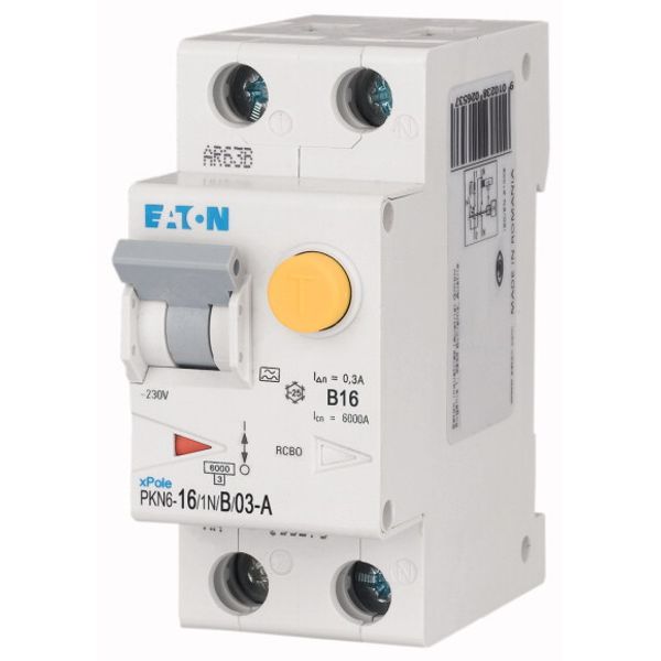 RCD/MCB combination, 16 A, 300 mA, MCB trip characteristic: B, 1p+N, RCD trip characteristic: A image 3