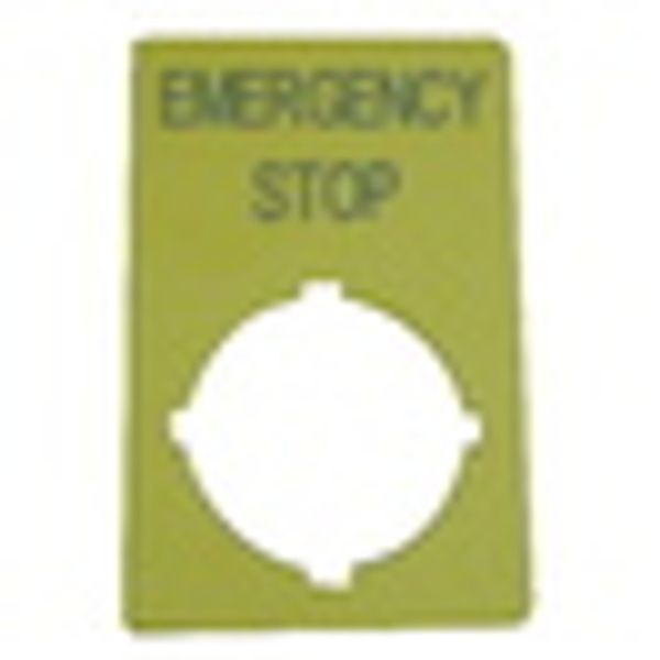 Emergency Stop label, 33x50mm image 2