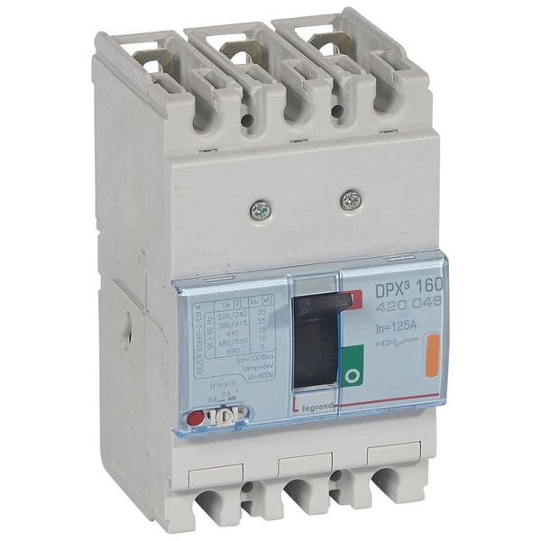 MCCB thermal magnetic - DPX³ 160 - Icu 25 kA - 400 V~ - 3P - 125 A image 2