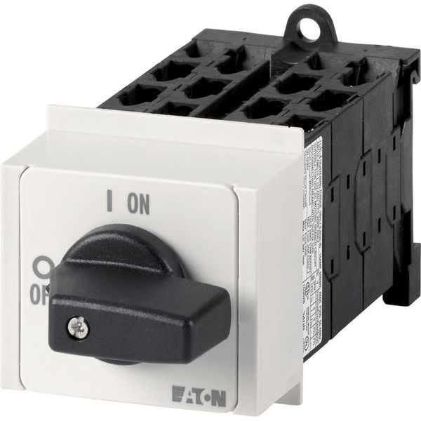 Step switches, T0, 20 A, service distribution board mounting, 6 contact unit(s), Contacts: 12, 45 °, maintained, Without 0 (Off) position, 1-4, Design image 5