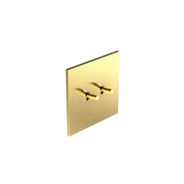 Art d'Arnould - 2 gang single pole switch Epure toggle type 20AX-250V - Brushed Gold image 1