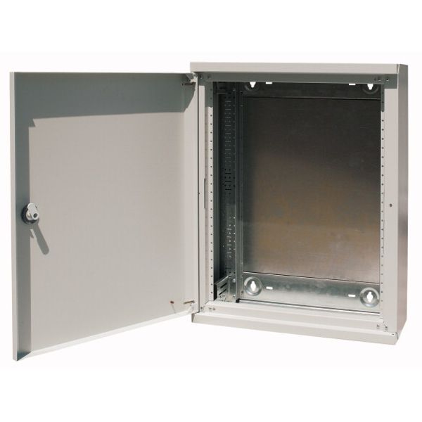 Surface-mount service distribution board with three-point turn-lock, mounting side panel, W = 800 mm, H = 460 mm image 1