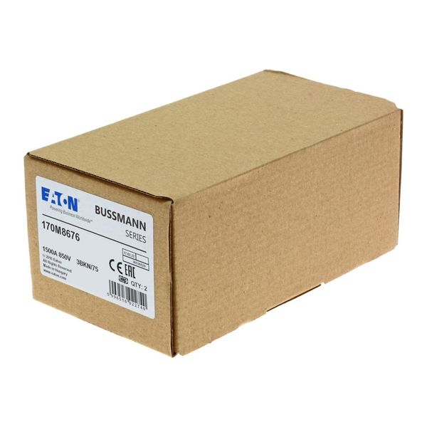 Fuse-link, high speed, 1500 A, AC 850 V, size 3, 76 x 92 x 76 mm, aR, IEC, single indicator image 13