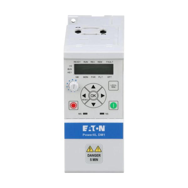 Variable frequency drive, 400 V AC, 3-phase, 2.2 A, 0.75 kW, IP20/NEMA0, Radio interference suppression filter, 7-digital display assembly, Setpoint p image 11