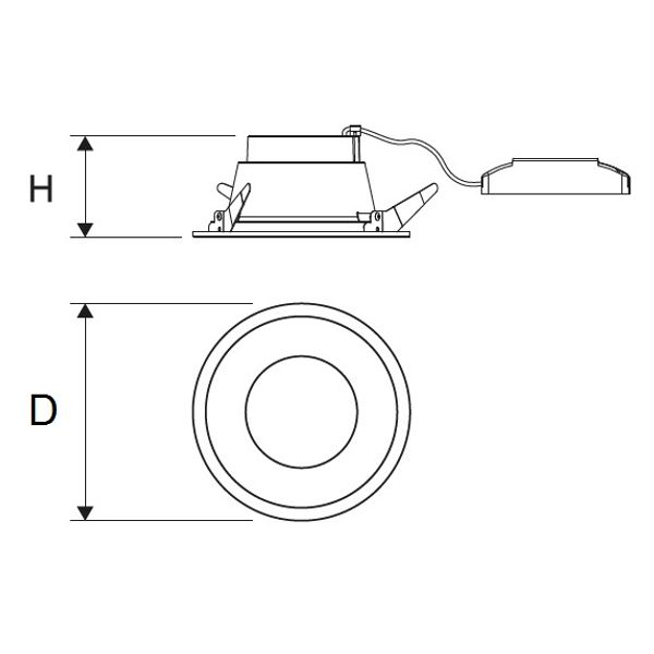 Segon W LED 170 ECO 20W 1850lm 840 ECG IP20/44  white image 3