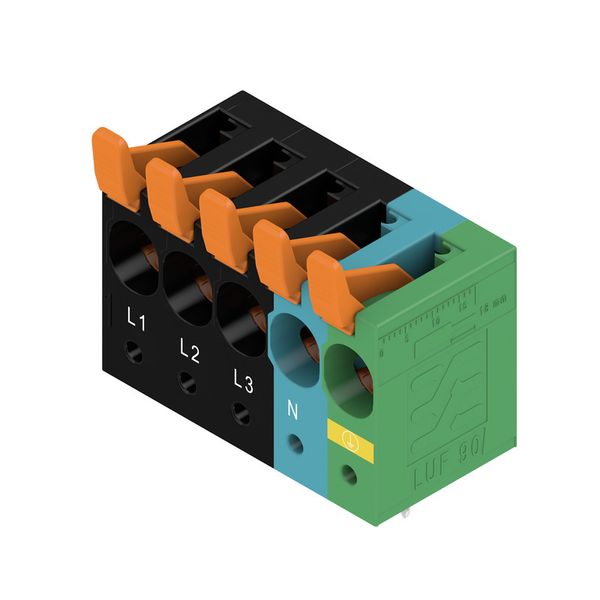 PCB terminal, 10.00 mm, Number of poles: 5, Conductor outlet direction image 2