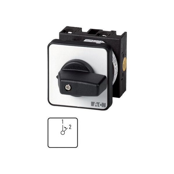 Changeover switches, T0, 20 A, flush mounting, 3 contact unit(s), Contacts: 6, 45 °, momentary, Without 0 (Off) position, With spring-return to 1, 1 image 4
