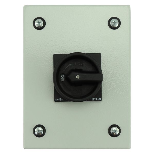 Main switch, P1, 40 A, surface mounting, 3 pole, 1 N/O, 1 N/C, STOP function, With black rotary handle and locking ring, Lockable in the 0 (Off) posit image 11