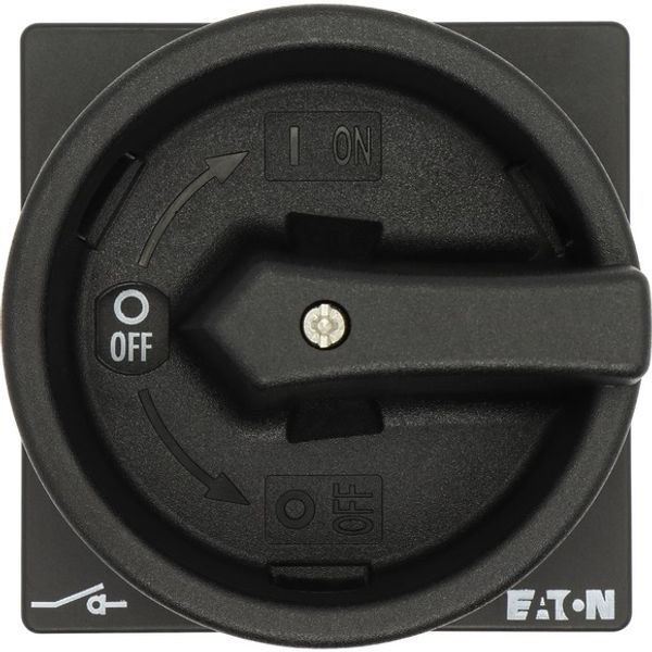 Main switch, T0, 20 A, flush mounting, 1 contact unit(s), 2 pole, STOP function, With black rotary handle and locking ring, Lockable in the 0 (Off) po image 4