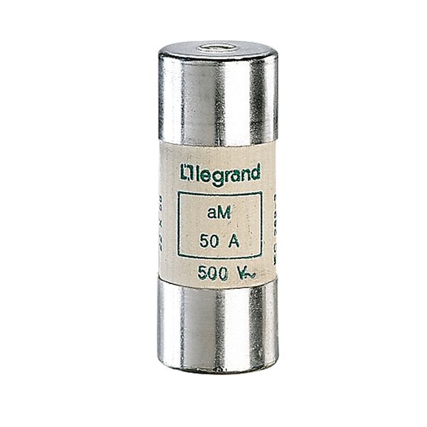 HRC cartridge fuse - cylindrical type aM 22 X 58 - 50 A - with indicator image 2