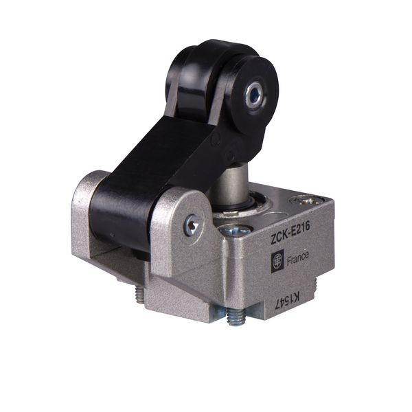 Limit switch head, Limit switches XC Standard, ZCKE, thermoplastic roller lever plunger, +120 °C image 1