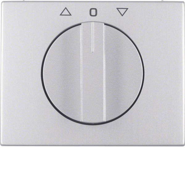 Centre plate rotary knob rotary switch blinds, Berker K.5, alu, alu an image 1