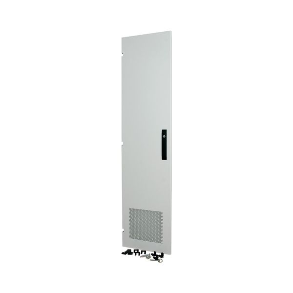 Section door, ventilated IP31, hinges left, HxW = 1800 x 300mm, grey image 5