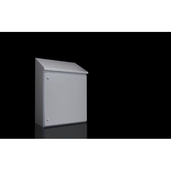 Compact enclosure HD 1.4301, WxHxD 610x650x300 mm, height rear 821mm image 1
