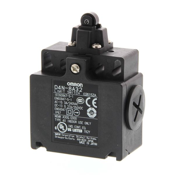 Limit switch, D4N, M20 (2-conduit), 1NC/1NO (slow-action), Top roller image 1