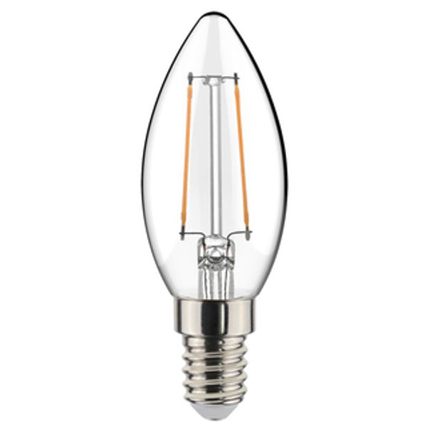 LED Filament Bulb - Candle C35 E14 1.5W 136lm 2700K Clear 320° image 1