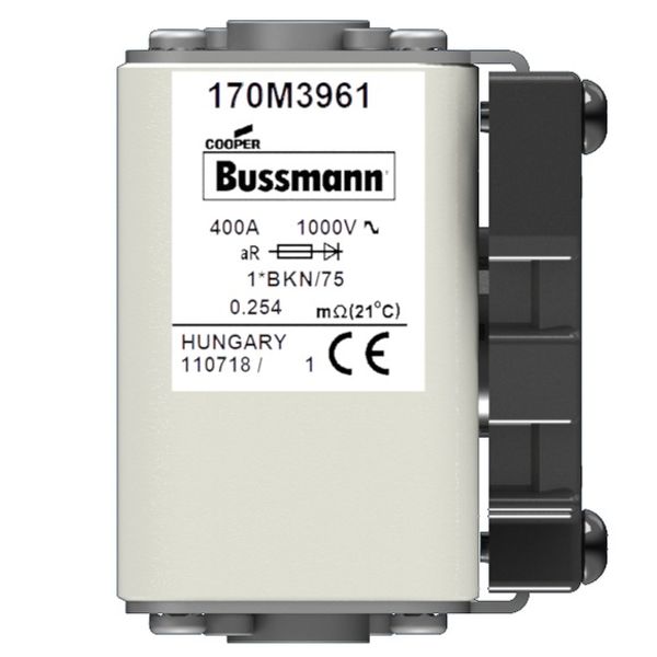 Fuse-link, high speed, 50 A, AC 1000 V, compact DIN 1, 43 x 61 x 138 mm, aR, DIN, IEC, type K indicator image 1