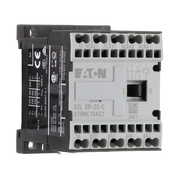 Contactor relay, 230 V 50 Hz, 240 V 60 Hz, N/O = Normally open: 2 N/O, N/C = Normally closed: 2 NC, Spring-loaded terminals, AC operation image 14