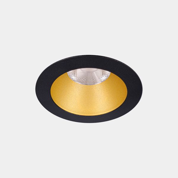 Downlight Play Deco Symmetrical Round Fixed 12W LED warm-white 3000K CRI 90 19º Black/Gold IP54 1128lm image 1