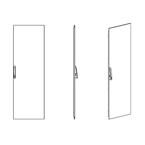 Sheet steel door right for 2 door enclosures H=2000 W=500 mm image 1