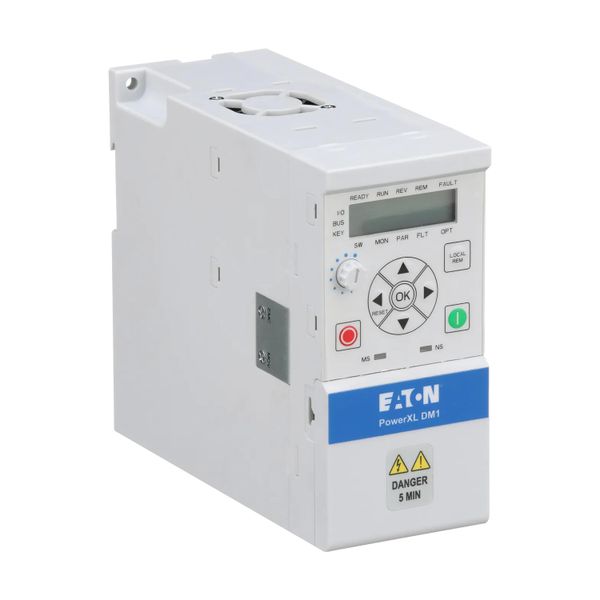 Variable frequency drive, 230 V AC, 3-phase, 4.8 A, 1.1 kW, IP20/NEMA0, 7-digital display assembly, Setpoint potentiometer, Brake chopper, FS1 image 8