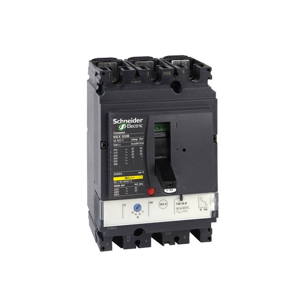 circuit breaker ComPact NSX250B, 25 kA at 415 VAC, TMD trip unit 125 A, 3 poles 3d image 3
