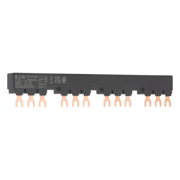 Three-phase busbar link, Circuit-breaker: 4, 207 mm, For PKZM0-... or PKE12, PKE32 without side mounted auxiliary contacts or voltage releases image 10