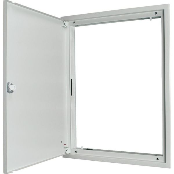 Flush-mounting door frame with sheet steel door and locking rotary lever for 3-component system, W = 1200 mm, H = 2060 mm image 3