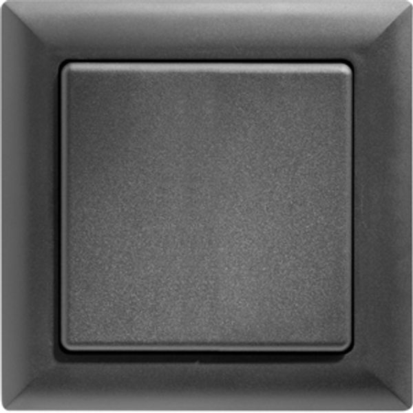 Wireless pushbutton 55x55mm without battery and wire, anthracite image 1
