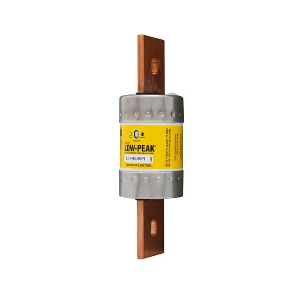 Eaton Bussmann Series LPJ Fuse,LPJ Low Peak,Current-limiting,time delay,400 A,600 Vac,300 Vdc,300000 A at 600 Vac,100 kAIC Vdc,Class J,10s at 500% response time,Dual element,Bolted blade end X bolted blade end conn.,2.11 in dia.,Indicating image 3