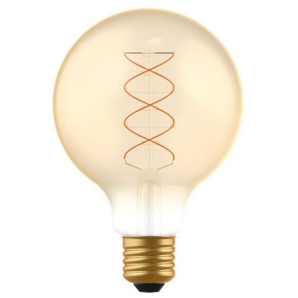 LED Filament Bulb - Globe G95 E27 4W 250lm 1800K Gold 330°  - Dimmable image 1