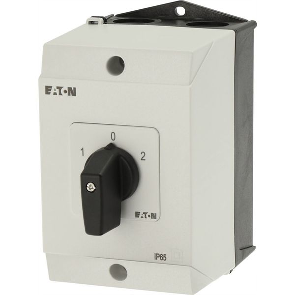 Reversing switches, T3, 32 A, surface mounting, 3 contact unit(s), Contacts: 5, 60 °, maintained, With 0 (Off) position, 1-0-2, Design number 8401 image 18