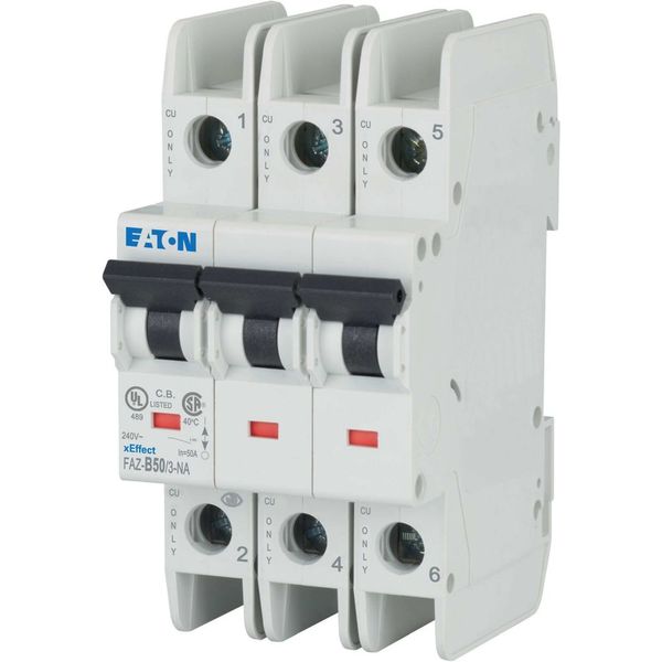 Miniature circuit breaker (MCB), 50 A, 3p, characteristic: B, NA image 14