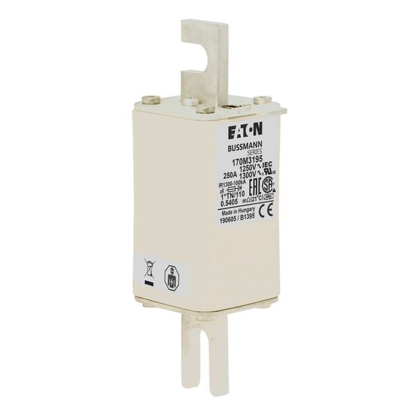 Fuse-link, high speed, 250 A, AC 1250 V, compact size 1, 45 x 58 x 138 mm, aR, DIN, IEC, type T indicator image 6