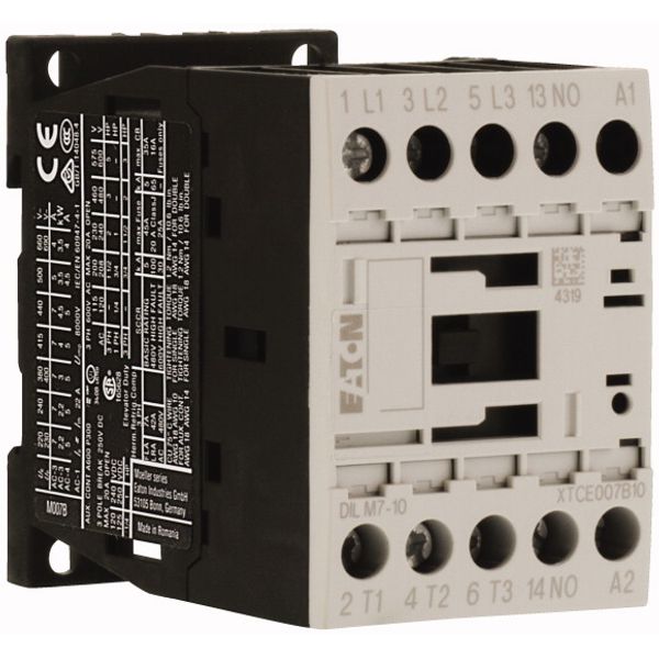 Contactor, 3 pole, 380 V 400 V 3 kW, 1 N/O, 415 V 50 Hz, 480 V 60 Hz, AC operation, Screw terminals image 4