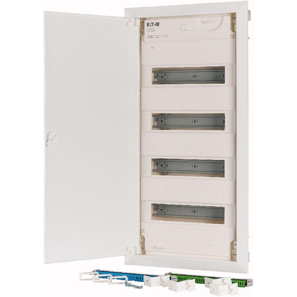 Compact distribution board-flush mounting, 4-rows, flush sheet steel door image 11