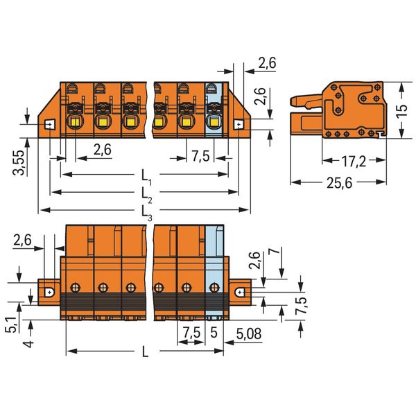 2231-710/031-000 1-conductor female connector; push-button; Push-in CAGE CLAMP® image 3